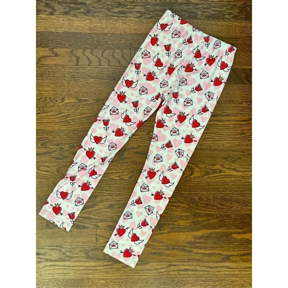 NEW iLover Girls 7-10 Valentines Print Leggings BUY 2 GET 1 FREE